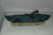 Acquario Grande Splendido Sommersa Sottomarino Su Rocks Ornamento Misura