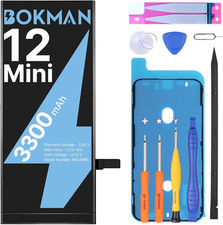 Batteria per Iphone 12 Mini, 3300 Mah, Ad Alta Capacità, Con Tutti I Kit Di Attr