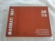 MASERATI  Indy  AM116 AM116/47  Uso Manutenzione Owner's Manual ORIGINALE 1971