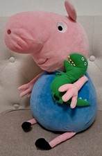 Peluche pupazzo TY George fratellino Peppa Pig con dinosauro 40 cm