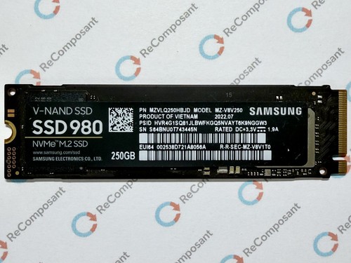 Ssd samsung 980 250go - ssd, 2280