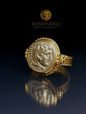 Anello d'oro con moneta