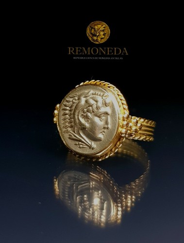 Anello oro con moneta - anello, d'oro