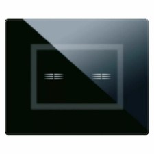 Placca Ave Touch Vetro, S44 colore nero assoluto 2 comandi, 3 Mod.