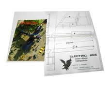 Tavola Costruttiva aliante ELECTRIC ACE + FROU-FROU 1941 aeromodellismo 