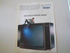 advertising Pubblicità 1987 TELEVISORE SABA ULTRACOLOR