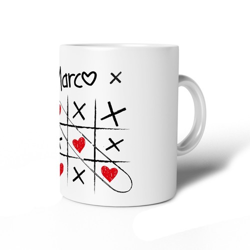 Tazza tris cuori nom - tazza,