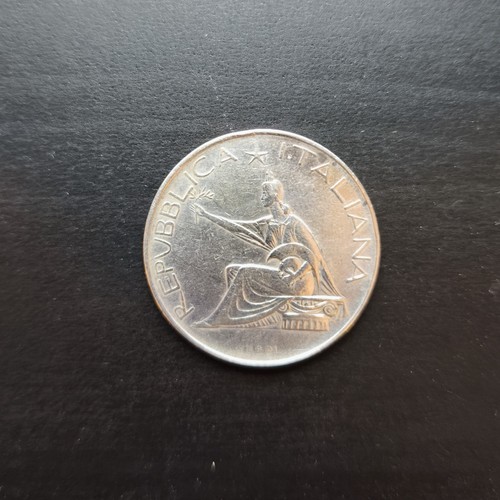 Moneta argento 500 lire - moneta,