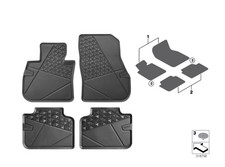 SET TAPPETINI ANTERIORI E POSTERIORI ORIGINALI MINI COUNTRYMAN U25 - 51475A2DA77