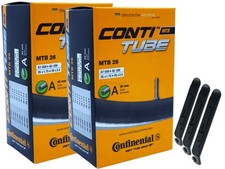 2x Tubo Bici Conti 26 Pollici Valvola Auto 47-559/62-559 (MTB) + 3 Sollevator...