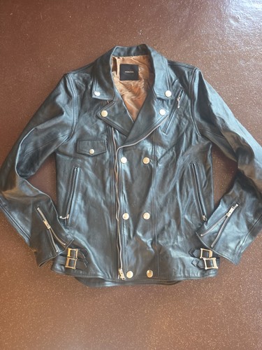 Giacca moto blusa pelle nera - moto,
