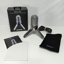 Samson Meteor - Microphono a condensatore portatile USB di qualità da studio - Cromo