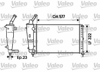 Radiatore acqua motore valeo - radiatore,