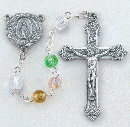 Rosary multi color - rosary,, cut