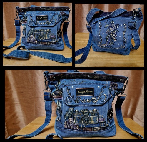 Borsa jean denim dipinta - borsa.jean.denim.dipinta, a