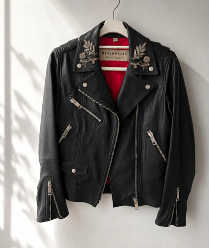 Burberry giacca pelle - , donna