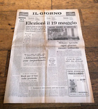 Quotidiano IL GIORNO -ELEZIONI 1968 SARAGAT, SCONTRI UNIVERSITA' - n. 60 a. 1968