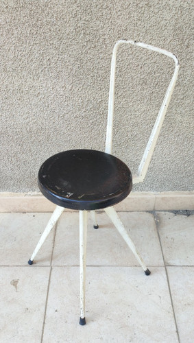 Sgabello con schienale - con,