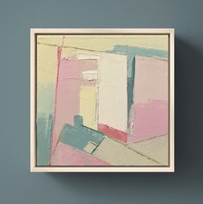 Dipinto ad olio astratto rosa