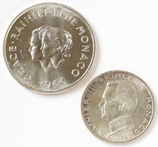 Monaco 2 monete argento 10 + 5