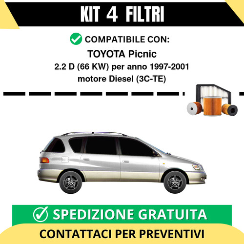 Kit filtri tagliando - kit, 4