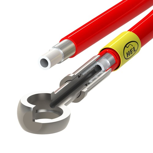 Kit tubi freno intrecciati hel - tubi,
