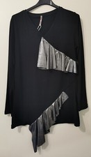 MAGLIA maniche lunghe - colore NERO / GRIGIO METALIZZATO - Taglia M/L