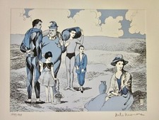 MILO MANARA La famiglia di SALTIMBANCHI acquaforte Picasso Suite Saltimbanques