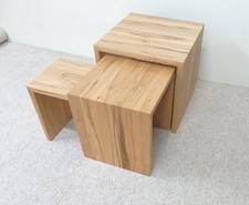 Set 3 tavolini in faggio massello. Su misura! Misure speciali.