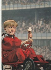 C2 - Cp Cartolina Augurale Onomastico Bambino Gelato Automobile a Pedali- Fg Nvg