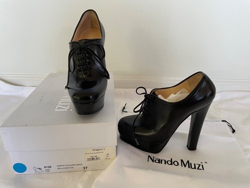 Nando muzi nero - nero, stringato