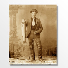 Early 1900s Young Fisherman