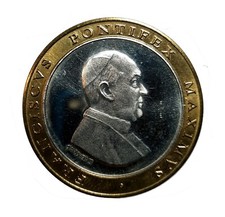 [NC] MEDAGLIA - PAPA FRANCESCO - BIMETALLICA - 35 mm (nc022c)