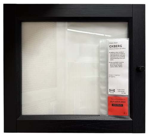 New ikea oxberg black oak - new,
