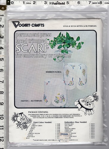 Sciarpa gattino farfalle - sciarpa, farfalle"