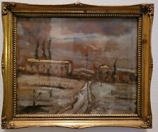 Quadro di Domenico De Bernardi - "Neve A Besozzo"