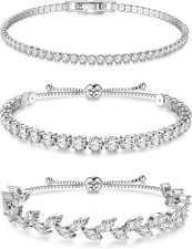 3 Pezzi Set Tennis Bracciale