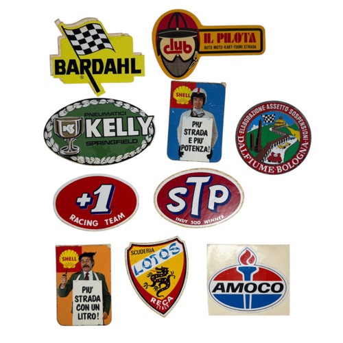 Set adesivi vintage carburanti