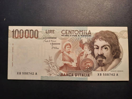 100000 lire caravaggio - , 1°