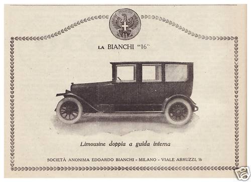 Pubblicita 1923 auto epoca - pubblicita',