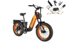 Bicicletta elettrica arancione