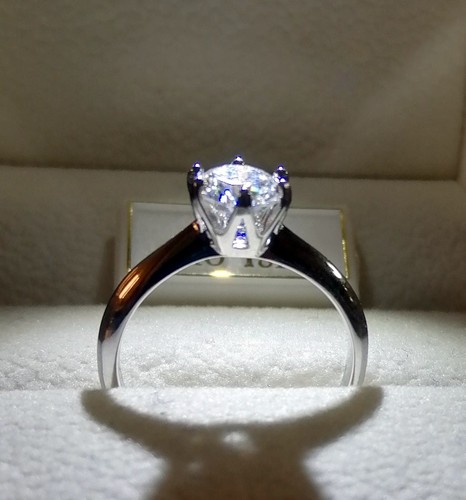 Anello solitario in - 0,50,