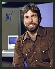 Steve Woz Wozniak FOTO FIRMATA 8x10 co-fondatore APPLE II COMPUTER AUTOGRAFATO MAC