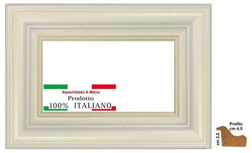 Cornice bianca legno - cornice,