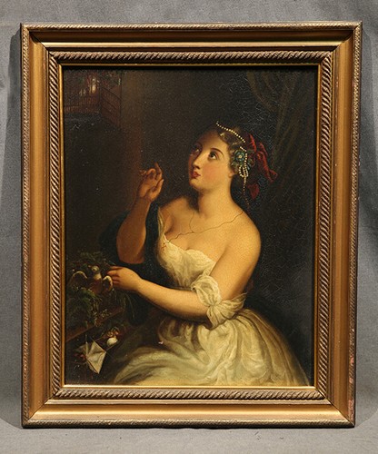 Dipinto xix secolo olio - xix, su