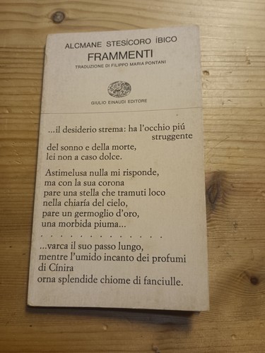 Frammenti alcmane stesicoro - frammenti,