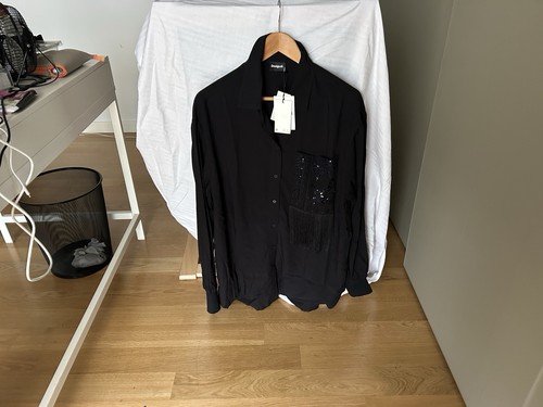 Camicia lunga nera nuova - lunga,