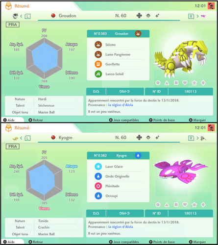 Groudon kyogre shiny - /, fr