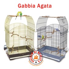 Imac AGATA Gabbia  BLU / ORO per canarini, uccelli, cocorite cm 58x33x62,5