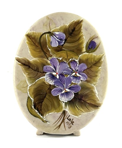 Targa miniatura floreale viola